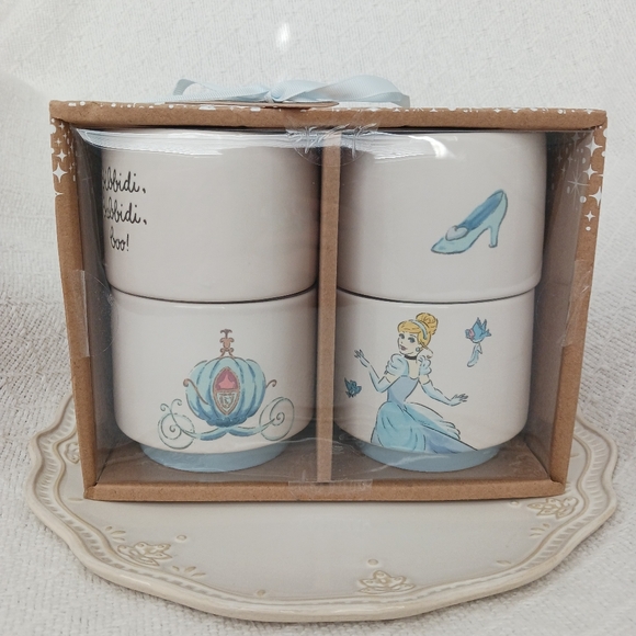 Rae Dunn × Disney Princess Stacking Ramekins Ceramic Set of 4 - Picture 12 of 12